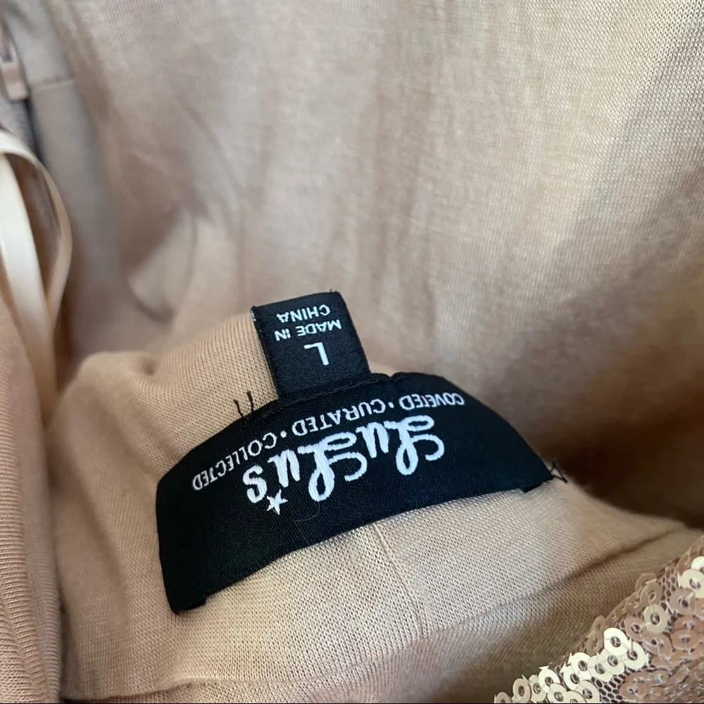 Lulu’s Rose Gold Sequin Mini Dress L. NWT - Picture 11 of 12